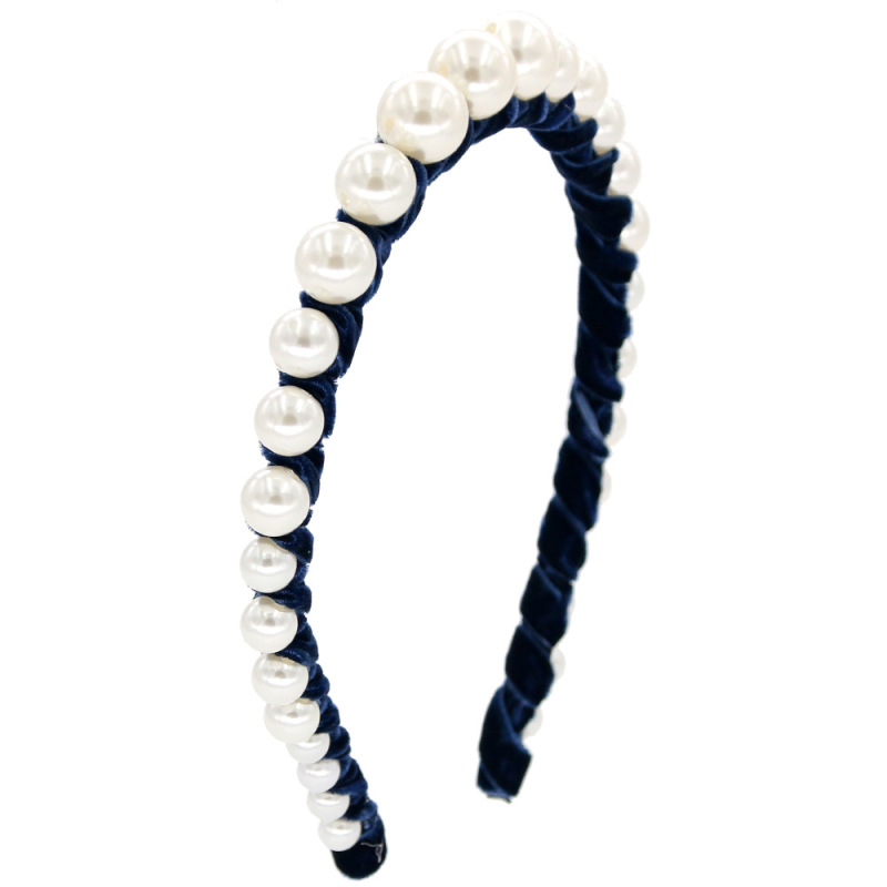 Wholesale fashion handmade twined narrow pearl hairbands for women headband Wholesale fashion handmade twined narrow pearl hairbands for women headband