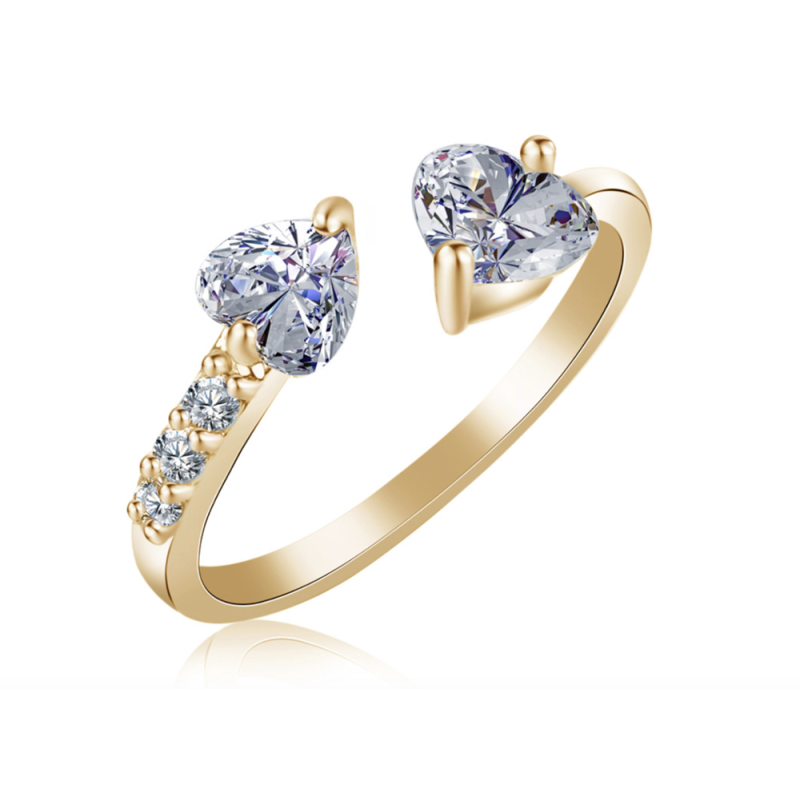 Korean Stylish Ladies Woman Diamond Stainless Steel Silver Gold Ring Korean Stylish Ladies Woman Diamond Stainless Steel Silver Gold Ring