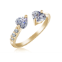 Korean Stylish Ladies Woman Diamond Stainless Steel Silver Gold Ring Korean Stylish Ladies Woman Diamond Stainless Steel Silver Gold Ring