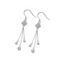 new fashion christmas gift trendy korean women long drop silver earring 925 sterling