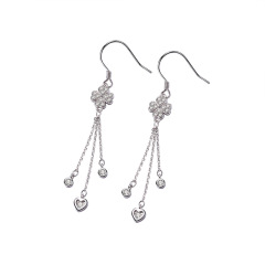 new fashion christmas gift trendy korean women long drop silver earring 925 sterling new fashion christmas gift trendy korean women long drop silver earring 925 sterling