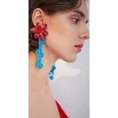 2020 INS Amazon Hot sale india bohemia tassel seed bead earring for women
