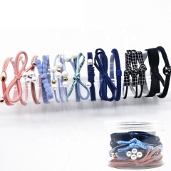 Hot sales ins easy style cute hair bungee bands school packaging hair ties for girls