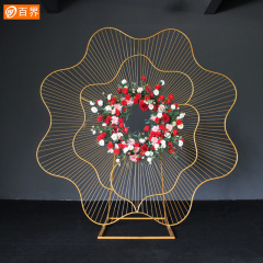 LED light iron metal wedding petals event decoration stage background centerpieces set LED light iron metal wedding petals event decoration stage background centerpieces set