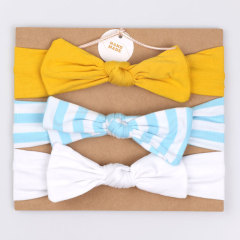 3pcs European style Children's bow strip headbands cotton hair band