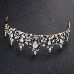Blue crystal Jewelry silver Hair Accessories Headband Bridal Tiaras and Crowns