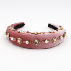 New fashion thickened luxury jewel women lady vintage Baroque headband