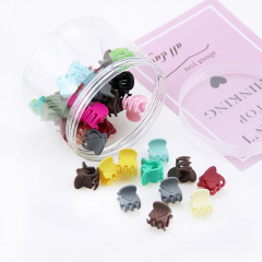 Wholesale new arrival korean 40pcs one box mini plastic hair claw clips for girls