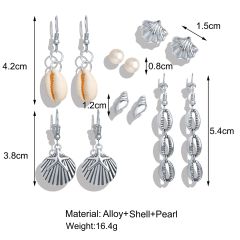 2020 wholesale summer fashion jewelry girls shell earrings sets for women
