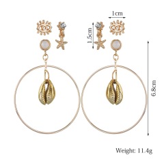 2019 fashion jewelry for women gold stud earring and dangle drop hoop earring sets