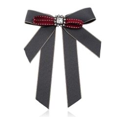 custom jewelry lovely girls pearl rhinestone fabric bowknot brooch for women