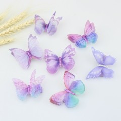 New style children's 6cm double tulle butterfly ribbon duckbill hair clips for girls New style children's 6cm double tulle butterfly ribbon duckbill hair clips for girls