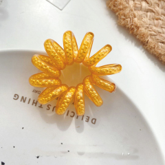 Korean new style candy color pearl line telephone cord hair tie for girls