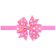 Baby bows knot cartoon printed hair bands for girls hair accessories