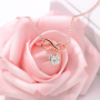 Hot 925 Sterling Silver Infinity Symbol moissanite 14k gold diamond necklace Hot 925 Sterling Silver Infinity Symbol moissanite 14k gold diamond necklace
