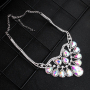 Luxury Colorful Crystal Beads Row Wide Fashion Accessories Statement Women Wedding Bride Accessory Pendant Necklace Luxury Colorful Crystal Beads Row Wide Fashion Accessories Statement Women Wedding Bride Accessory Pendant Necklace