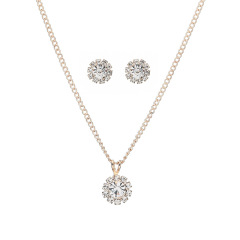 Handmade Zircon silver comb necklace bridal headpiece wedding bridal jewelry sets