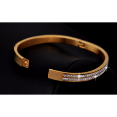 High quality Women's Jewelry Stainless Steel Bracelet Zircon Bracelet
