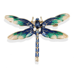 Korean fashion rhinestone alloy crystal dragonfly insect brooches for women and men Korean fashion rhinestone alloy crystal dragonfly insect brooches for women and men