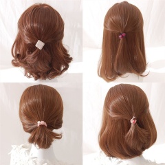 Wholesale hair accessories high black elastic hair band 12 piece set thin hair ties