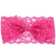 2020 Hot Fashion Multi Colored Bow Elastic Lace Hairband for Girls Hair Accessories