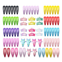Korean hot ins natural children paint hair accessories BB clip drop shaped crown star hair clip set