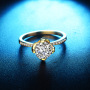 Gold Plated Square Crystal Cubic Zirconia Engagement Wedding Infinity Ring Gold Plated Square Crystal Cubic Zirconia Engagement Wedding Infinity Ring