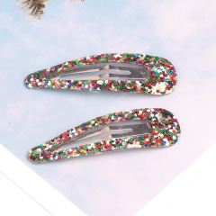wholesale custom 30pcs ins korean autumn winter glitter girls children's hair pin baby