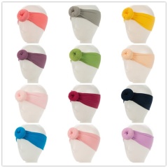 Newborn Baby Girls hair accessories Plain Elastic Wide babi Bow Headband for baby