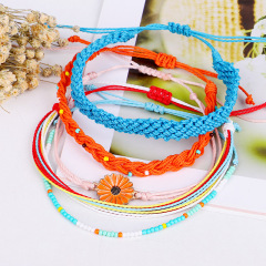 wholesale waterproof string sunflower handmade seed beads friendship bracelet