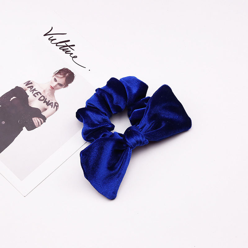 Winter Hair Scrunchies Elastics ponytail holder pleuche plush Bow hair tie