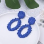 New hot sale cheap handmade oval hollow earrings jewelry indian gold plated earrings