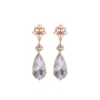2019 stainless steel silver water drop vintage geometric crystal earrings