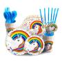 16 Party Tableware Plates Banner Girls Unicorn Party Decorations Supplies 16 Party Tableware Plates Banner Girls Unicorn Party Decorations Supplies
