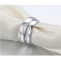 Romantic Silver Jewelry Exaggerated Love Stamped European Wedding Band Ring