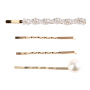 Women Geometric Shape wedding Metal Hair Accessories pear Hair pins