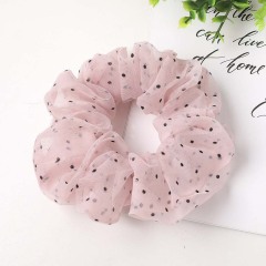 2020 wholesale girls transparent dot mesh large organza scrunchies for hair