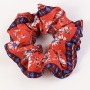 spring and summer Korean new retro printed floral simple girls chiffon fabric hair scrunchies