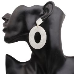 Vintage Big Charm Chandelier Earrings Dangle Round Circle Acrylic drop Earring