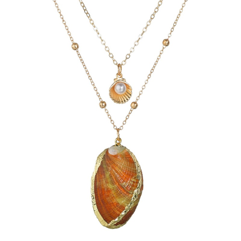 Handmade beautiful women beach holiday cowrie natural shell pendant necklace