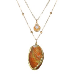 Handmade beautiful women beach holiday cowrie natural shell pendant necklace