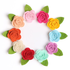 fancy custom 20pcs ins korean metal non-woven girls curved flower children's hair clips set