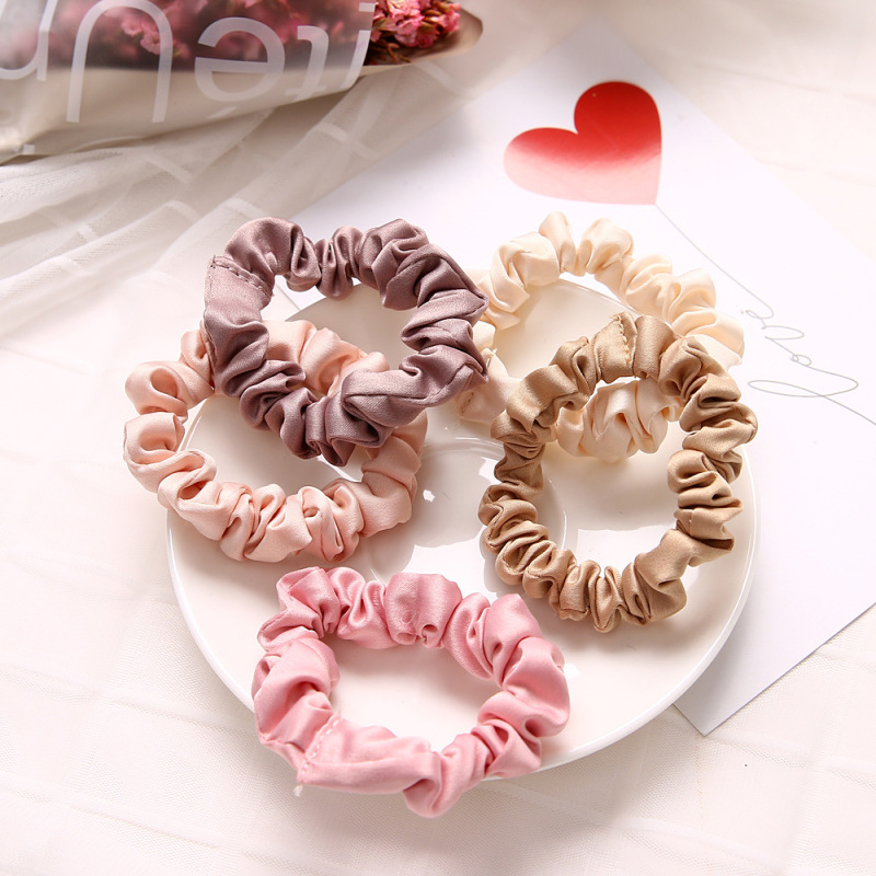 2020 Trendy Summer INS Fancy Elastic Hair Band Small Stain Hair Scrunchies For Girls