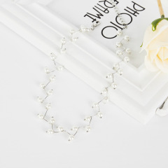 New Arrival Fashion Girls Ladies Faux Pearl Imitate Crystal Alloy Choker for Women