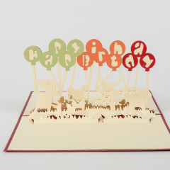 custom amazon new laser cut paper handmade tree christmas 3d birthday graduation card