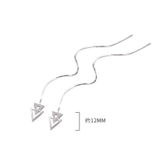 2019 new fashion christmas gift trendy korean women long 925 sterl silver drop earring