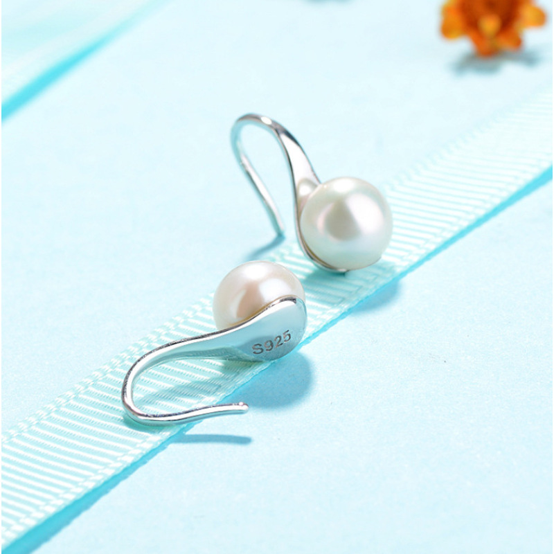fashion simple women silver 925 freshwater pearl earrings for women 2020