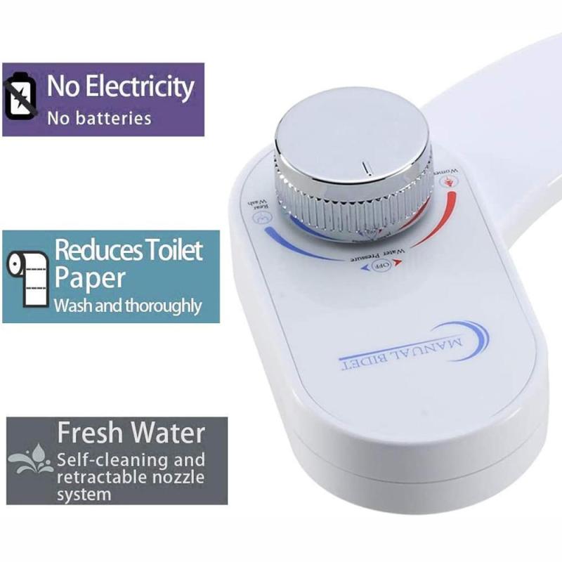 Non-electric bathroom water pressure control abs mechanical bidet attachment for toilet seat