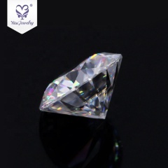 6.5mm round brilliant cut white heat treatment loose moissanite diamonds