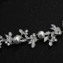 amazon ins fancy custom handmade Crystal rhinestone Bridal wedding head band headband for wedding with pearl